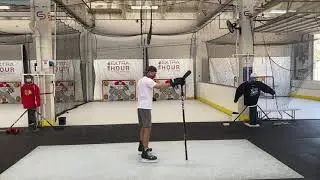 Hockey Stick Spin Challenge.  Coach Cameron pulls off a 1080