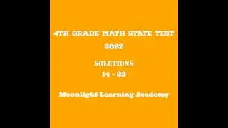 4th Grade Math State Test 2022 Questions 14 - 22 #maths #exam #grade4
