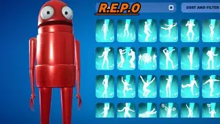 New SEMIBOT (R.E.P.O) Skin Showcase with Icon Series Dances| Fortnitemares 2025