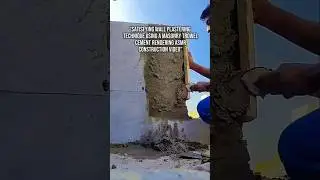 Satisfying Wall Plastering Technique Using a Masonry Trowel | Cement Rendering ASMR Construction