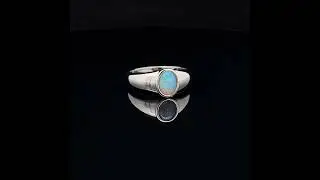 Opal Diamond Factory | Sterling Silver Solid Crystal Opal Ring | 119036