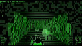 Doom8088 IBM MDA 80x25 2 color text mode - Highlighted sprites