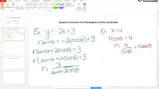 MATH 1113 - Polar Coordinate System 2  -  Equation Conversion