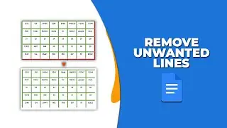 How to remove unwanted lines from table in Google Docs