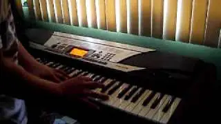 Nathan P7X Horn on keyboard