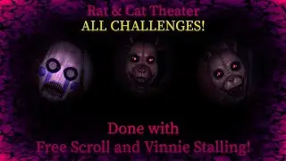 Rat & Cat Theater All Challenges with Free Scroll and Vinnie Stalling | FNaC 3 Deluxe