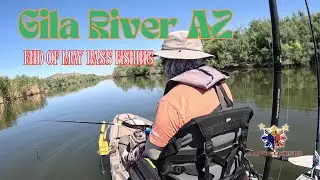 BASS fishing GILA River AZ - end of May 2025 action #fishing #bassfishing #kayakfishing