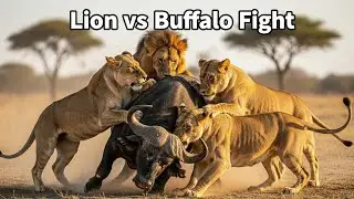 Lions vs Buffalo | Brutal Savannah Hunt  | Wildlife Documentary