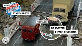 Detailing a realistic model railway level crossing from a simple plastic kit (HD)