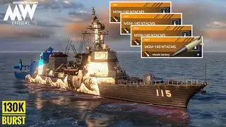 JS Akizuki with MGM-140 NTACMS missile is really insane 🔥 - Modern Warships