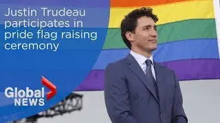 Justin Trudeau participates in Pride flag raising ceremony