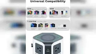 Review: KOOSLA Power Strip Tower, [15W] Wireless Charger Surge Protector - 12 AC Multiple Outl...