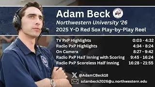 Adam Beck Yarmouth-Dennis Red Sox Play-by-Play Reel (Summer 2025)