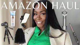Amazon Haul | Filming Setup, Tech & Beauty Finds, New Wig, Wig Essentials + Hair Tools you need ‼️