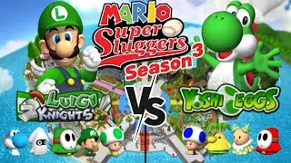LUIGI KNIGHTS VS YOSHI EGGS! Mario Super Sluggers Season 3!