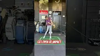Get open at impact & CLEAR YOUR HIPS! #golfexercises #golflessons