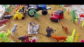 New Mini Tractor Toy Kids ~ New Hollend 675 vs Mahindra Red Horse Matching Bumper With Heavy Load