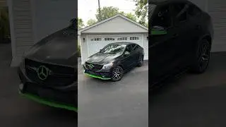 PERFECT Family SUV?! Mercedes GLE WRAPPED in SATIN BLACK with CUSTOM Green Accents! 🔥💪🏼 #wrap