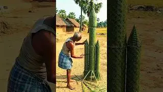 Indian ISRO Rocket made from palm leaves | mini woods toys | wood crafting #ai #wood #craft #rocket