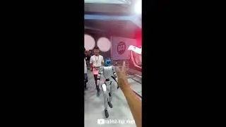 Flying car & Robot handshake at Nada Auto show #flyingcar  #short