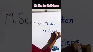 M. Sc. ka full form in English || important full form || #jankari #viral