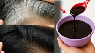 Natural Black Hair Dye🖤 No More White Grey Hair☝️ Get Jet Black Shiny Silky Hair in 5 Minutes😍