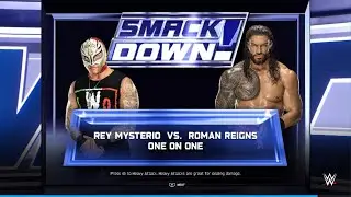 WWE 2K25 Rey Mysterio vs Roman Reigns