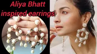 Diy Aliya Bhatt inspired earrings | Aliya Bhatt met Gala earrings |diy Aliya Bhatt earrings#metgala 
