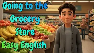 Going to the Grocery Store  Easy English Story for Beginners  Listening Practice #englishlanguage