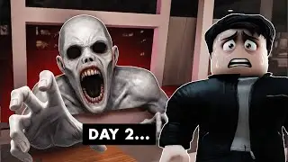 Working the Night Shift ALONE at a Scary Shawarma Kiosk Day 2 | Roblox Horror