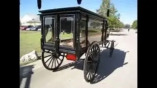 Horse-drawn hearse for funerals
