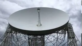 A time-lapse of Jodrell Bank, UK, moving.