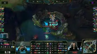 Perkz trolling at Baron vs Cloud9 - Worlds 2019