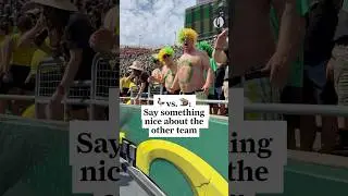 Can Oregon Ducks and Oregon State Beavers fans say something nice about each other at rivalry game?