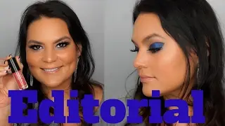 Editorial makeup tutorial - dramatic blue | Melissa Chee