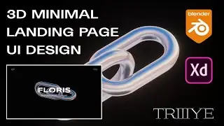 3D MINIMAL LANDING PAGE UI DESIGN | TUTORIAL | BLENDER | ADOBE XD
