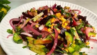 ✅SALAD 🥗Beetroot, cucumber, corn onion and fragrant vegetable salad recipe salad recipes 🥗