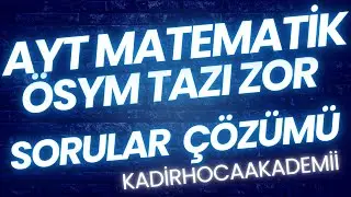 Gerçek Sınav Tadında AYT Matematik! Bilgi Sarmal Denemesi 2. Bölüm #yks
