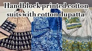 January 12, 2026 l handblock printed cotton suits with mulcotton dupy