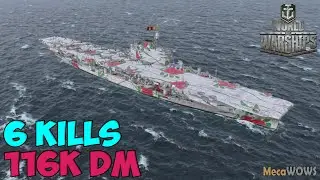 World of WarShips | Implacable | 6 KILLS | 117K Damage - Replay Gameplay 4K 60 fps