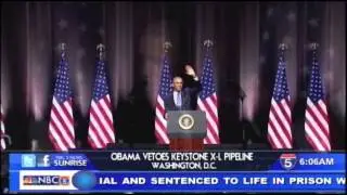 Obama vetoes Keystone X-L oil pipeline  - Feb 25th, 2015