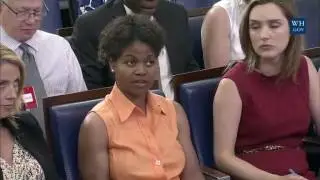 White House Press Secretary Josh Earnest gives a briefing on today's visit of the Kansas City Royal