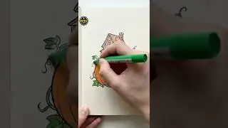 ASMR Coloring | Giant Pumpkin House 🎃🏠✨ (No Talking)