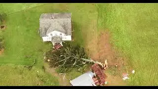 Tornado's path of destruction through our property in Cotton MN 9/19/2024 with no injuries