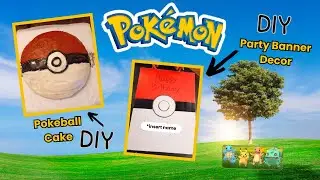 POKEMON Pokeball CAKE | DIY | POKEMON Party Banner Decor