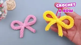 Crochet Keychain a Bow | Crochet a Bow with an I-cord | Vivi Berry DIY