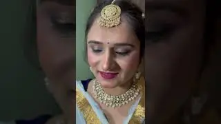 Elegant Punjabi Jaggo Look ✨ | Traditional Wedding Makeup 💛#shorts