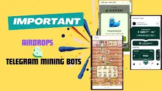 EARN FREE FROM CRYPTO : All Important Telegram Mining BOT and upcoming airdrops