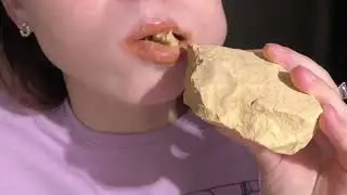 Dry Tasty Clay Eating Video || clay eating asmr || Dry clay eating