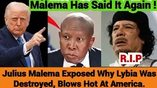 Julius Malema Exposed Why Lybya Was Destroyed, Blows Hot At America.